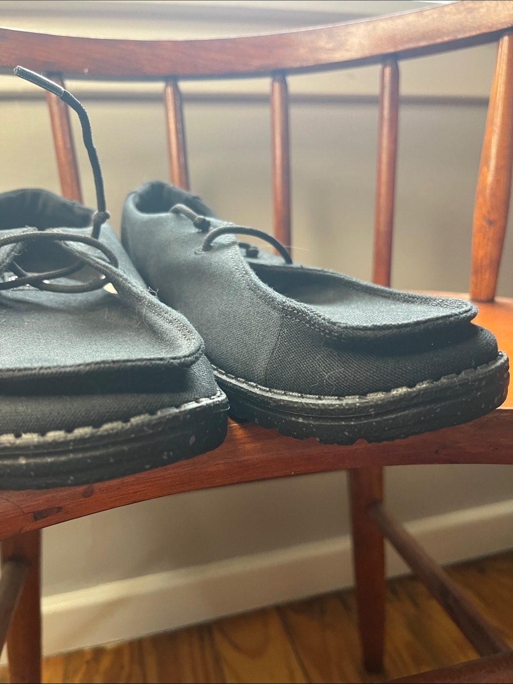 NWOT Hey Dude Wendy Canvas Black Speckled Sole Slip On Shoes Women’s 9 - Picture 7 of 10